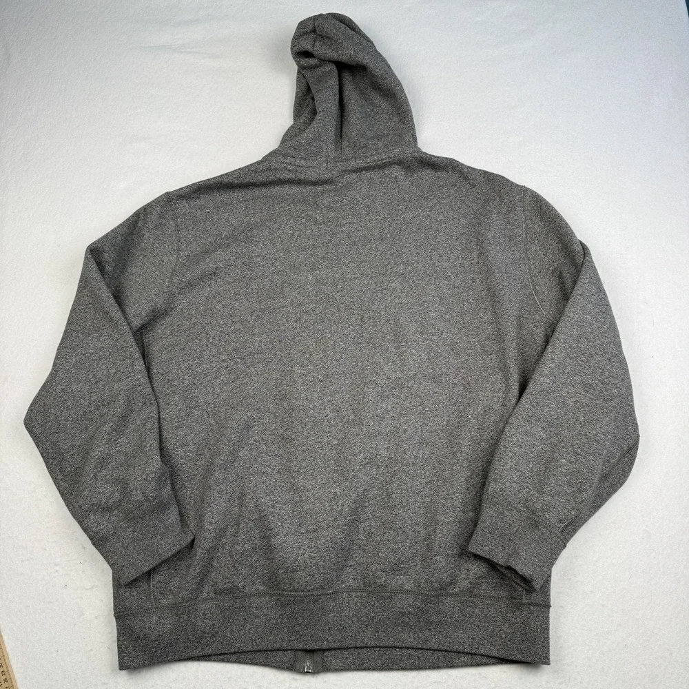 Polo Ralph Lauren Hoodie Mens 2XL Gray Full‎ Zip Fleece Logo Sweatshirt